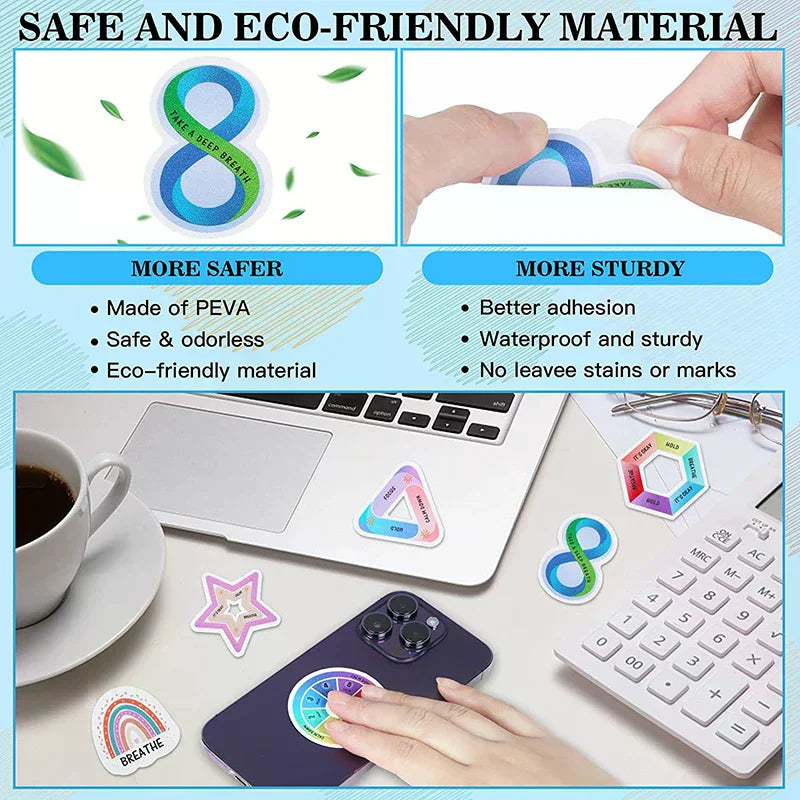 Kids Favors Breath Calm Sensory Stickers Anti Stress Tactile Self Zpaxo