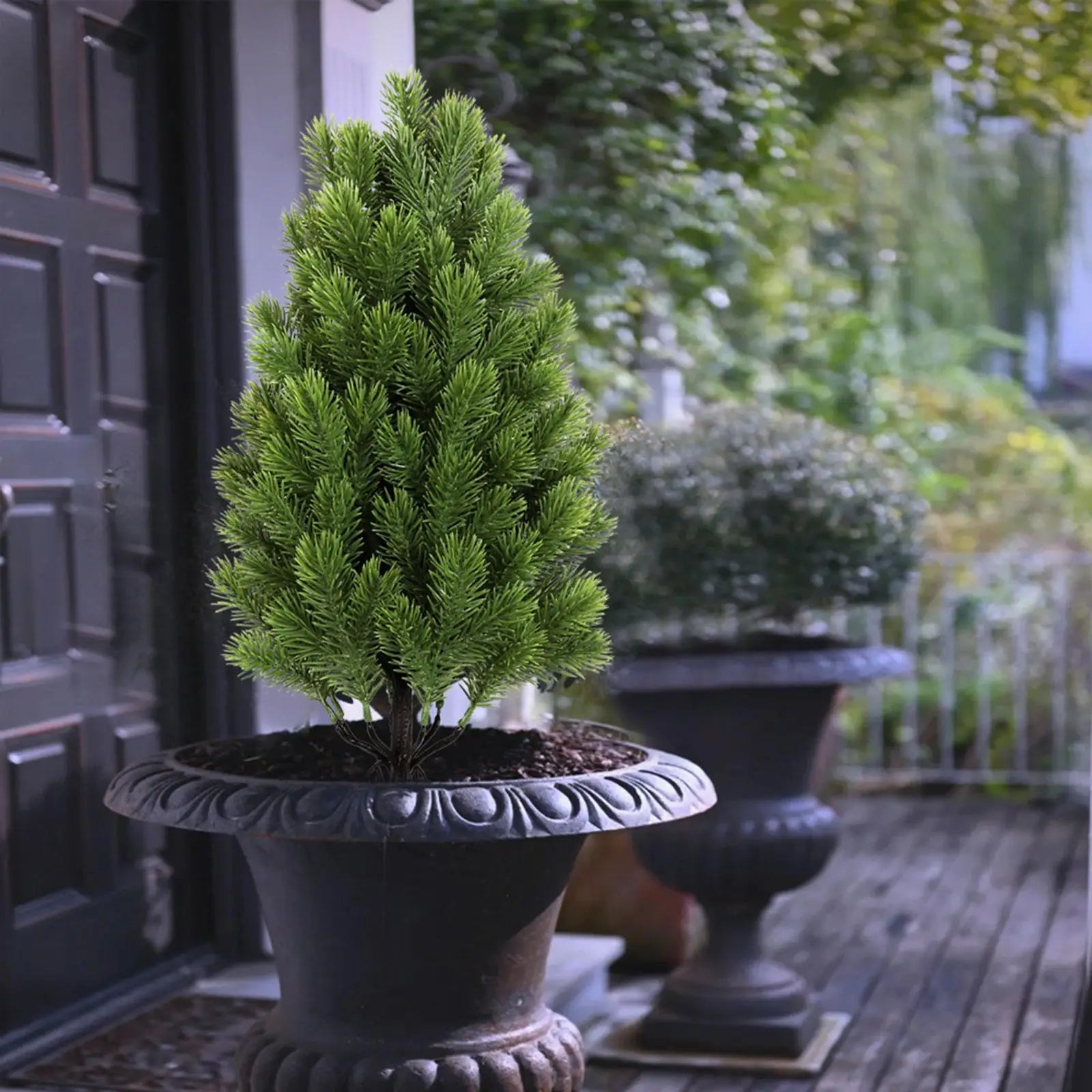 Garden Artificial Topiary Tree Ground Stake Realistic Outdoor Zpaxo