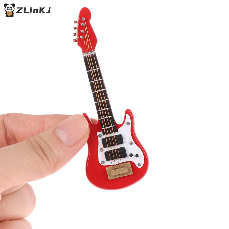 1 12 Dollhouse Miniature Music Electric Guitar Model Kids Musical Toy Zpaxo