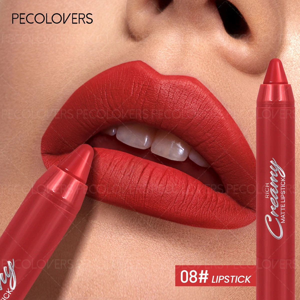 1PC Matte Velvet Lipstick - Non-fading, Nude Color Series Enhances Complexion Without Drying Out, Suitable for New Year Zpaxo 08
