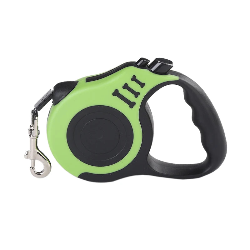3m 5m Dog Leash for Small Dogs Cat Automatic Retractable Durable Nylon Lead Puppy Outdoor Travel Walking Hiking Traction Rope Zpaxo Green and Black 5M