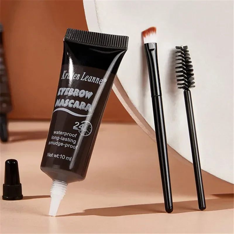 4 Colors Natural Liquid Dyeing Eyebrow Cream Set Waterproof Long Lasting Black Brown Tint Eyebrow Mascara Eyebrows Paint Makeup Zpaxo