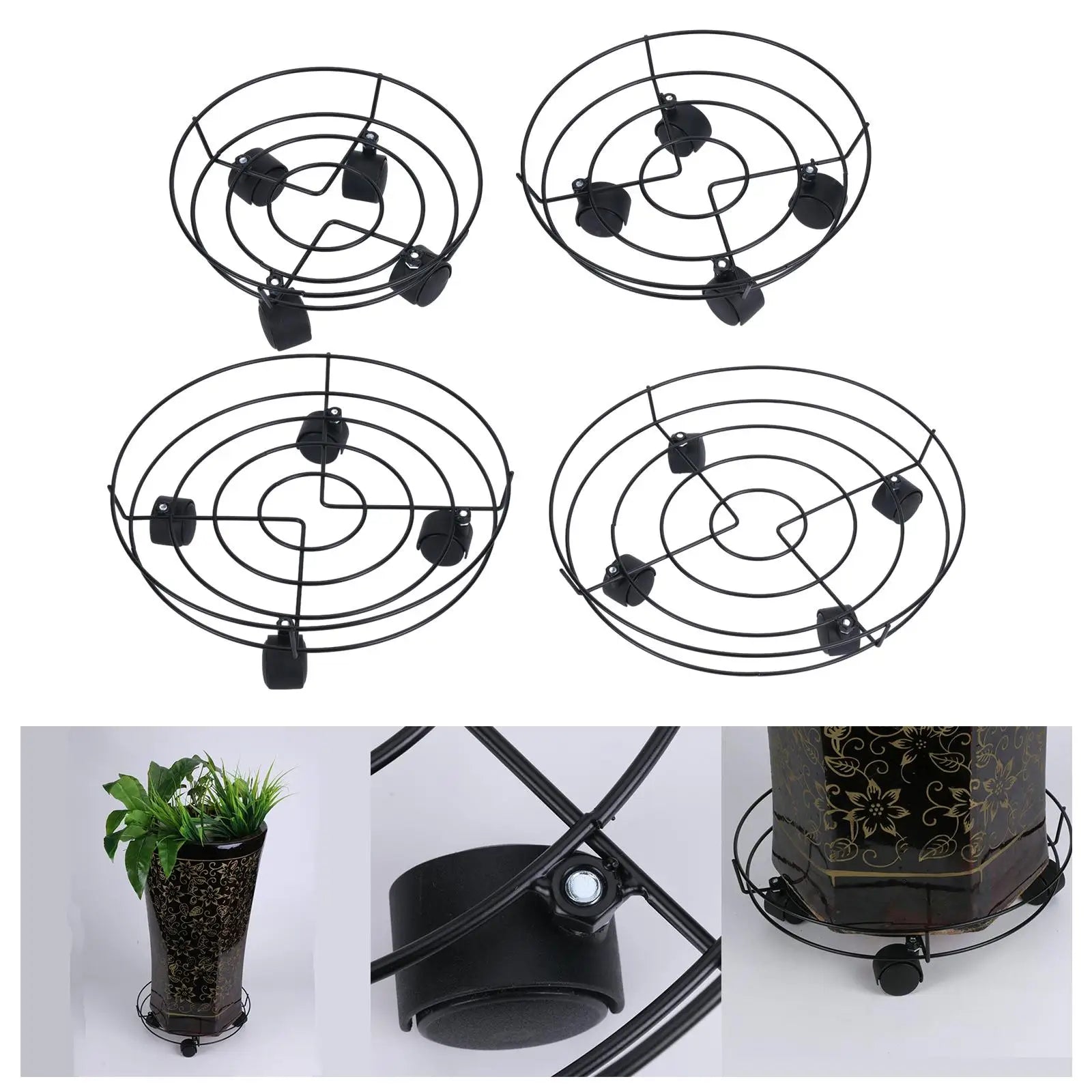 Plant Trolley on Wheels Heavy Duty Plant Stand with Wheels for Large Potted Trees Large Pots Plant Pot Indoor Large Vases Zpaxo