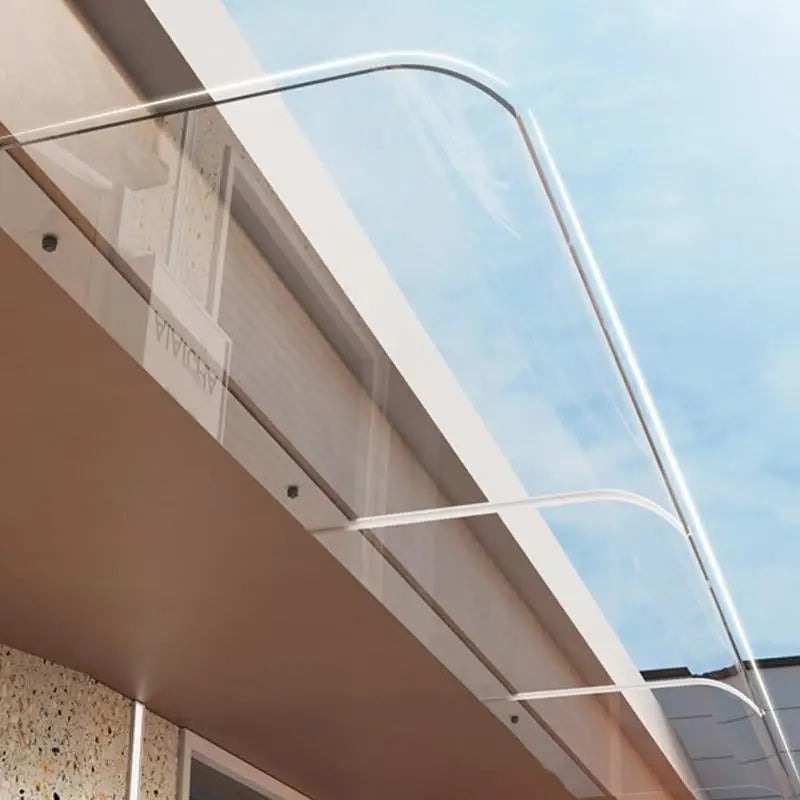 Window Canopy Transparent Canopy Awning Cover for Outdoor Balcony Entryway Protection Heavy Duty Exterior for Front for Entry Zpaxo
