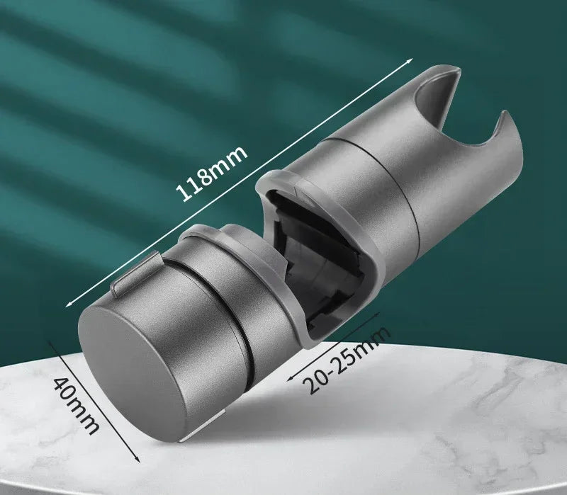 1pc Universal Shower Head Holder Adjustable 18~25mm ABS Chrome Shower Rail Holder Bathroom Accessories Shower Mounting Brackets Zpaxo grey