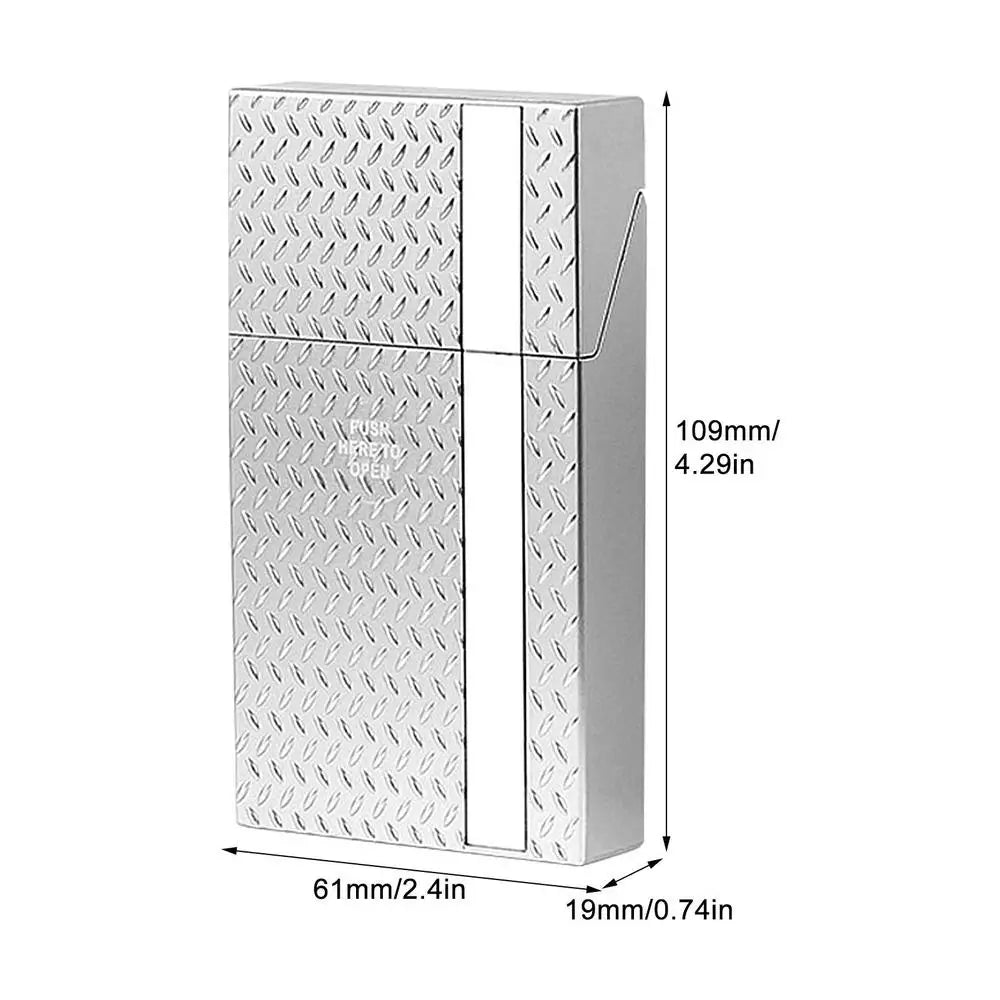 Cigarettes Case Holder Cigarettes Carrying Box For 20-piece Slim Cigars Small Cigarettes Container Cigarettes Protective Case Zpaxo Silver China Mainland