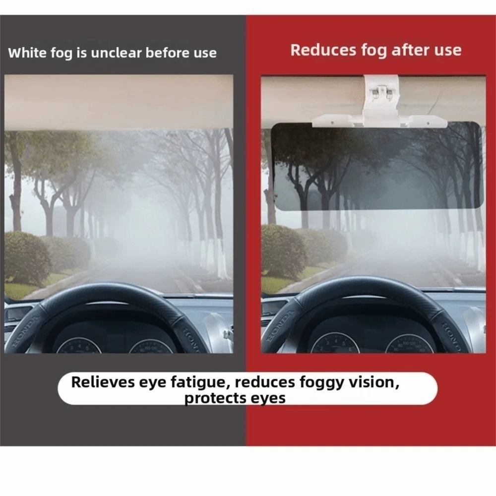 High-transparent 1 Car Sun Visor Adjustable HD View Anti Glare Zpaxo