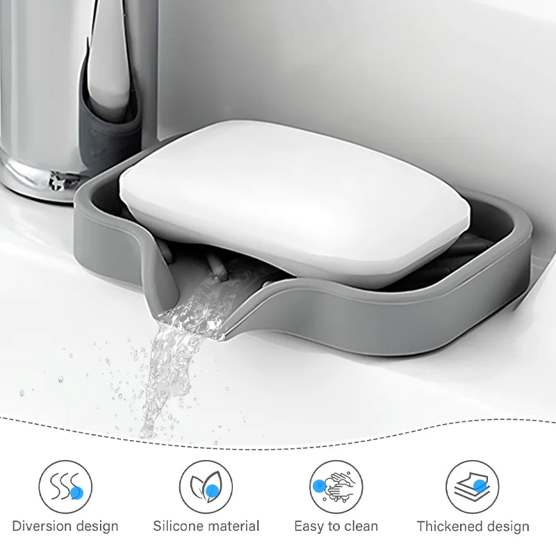 Silicone Faucet Drain Pad Sink Dish Soap Anti-slip Tray Kitchen Mat