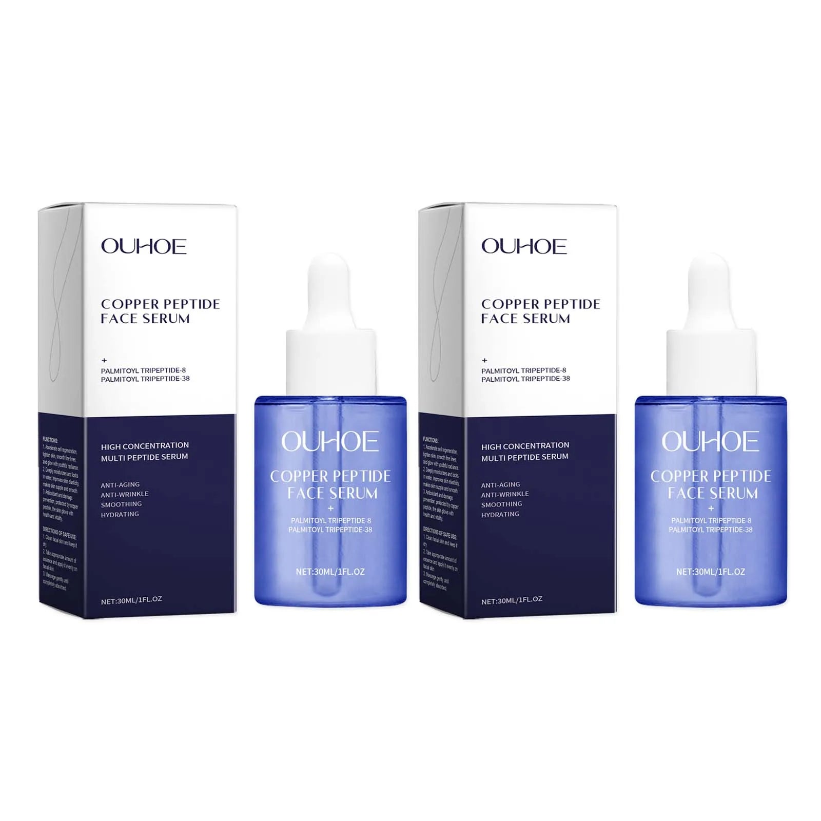 Copper Peptide Facial Serum – Firming & Anti-Aging | 30ml Face Serum Zpaxo 2Pcs 30ml