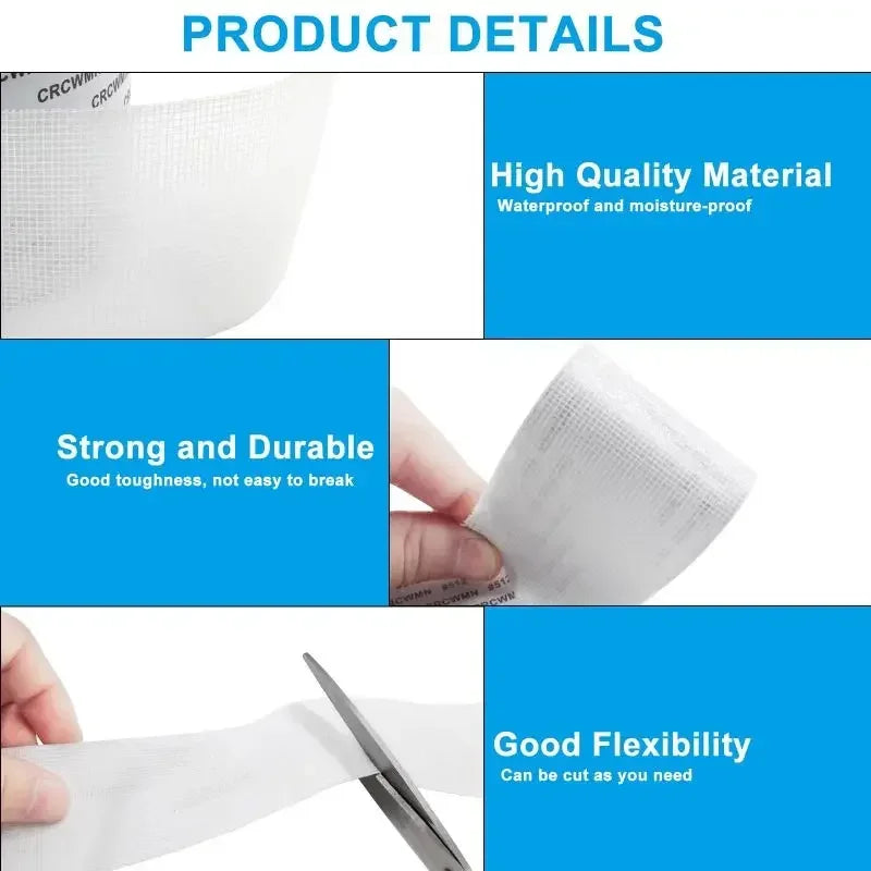 Window Screen Repair Tape Self Adhesive Mesh Tape Door Window Net Broken Holes Repairing Fix Patch Anti Insect Mosquito Zpaxo