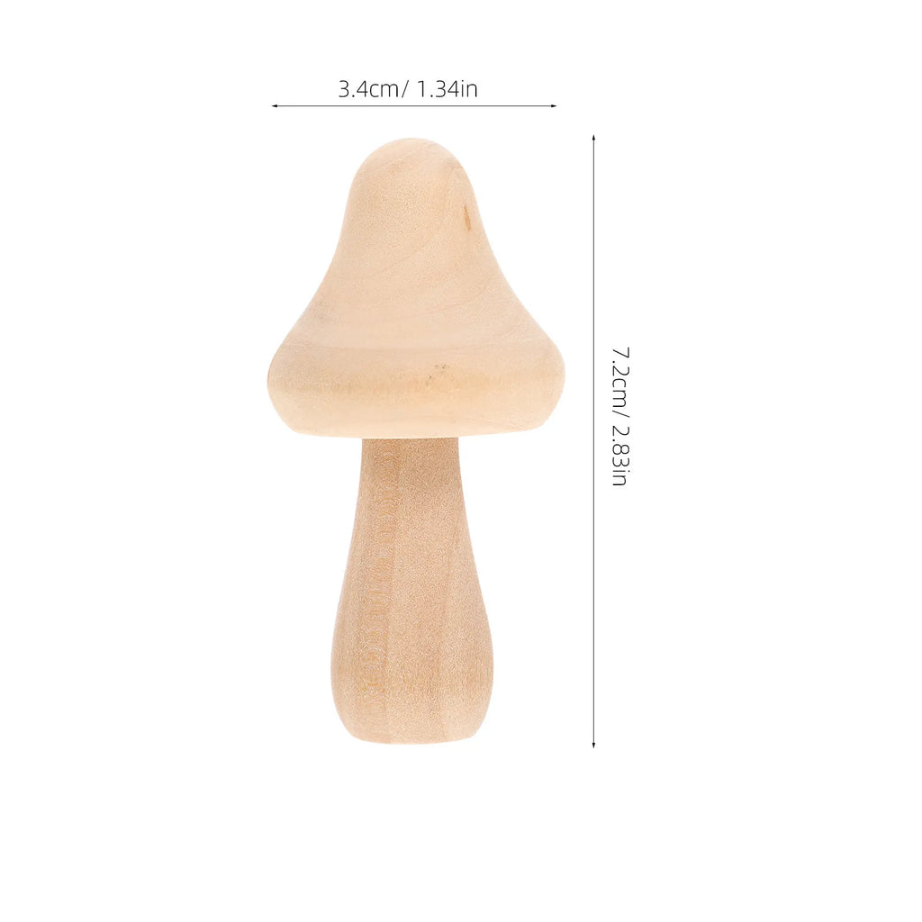 Wooden Mushroom Modeling Unfinished Blank Props Graffiti Art Craft