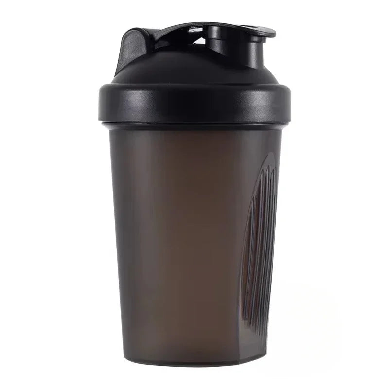Hot 1-7PCS 400ML Blender Shaker Bottle with Scale Protein Shakes Leakproof for Powder Workout Gym Sport Mixing Cup Water Bottle Zpaxo black