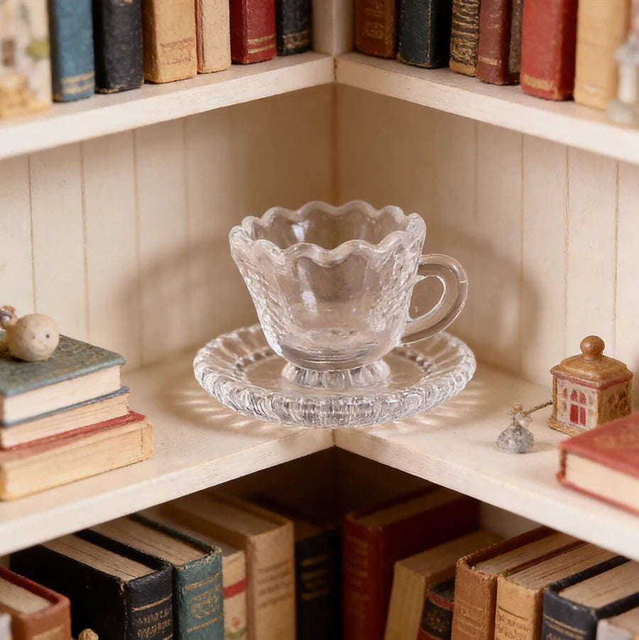 Clear Miniature Coffee Cup Set – Dollhouse & Fairy Garden