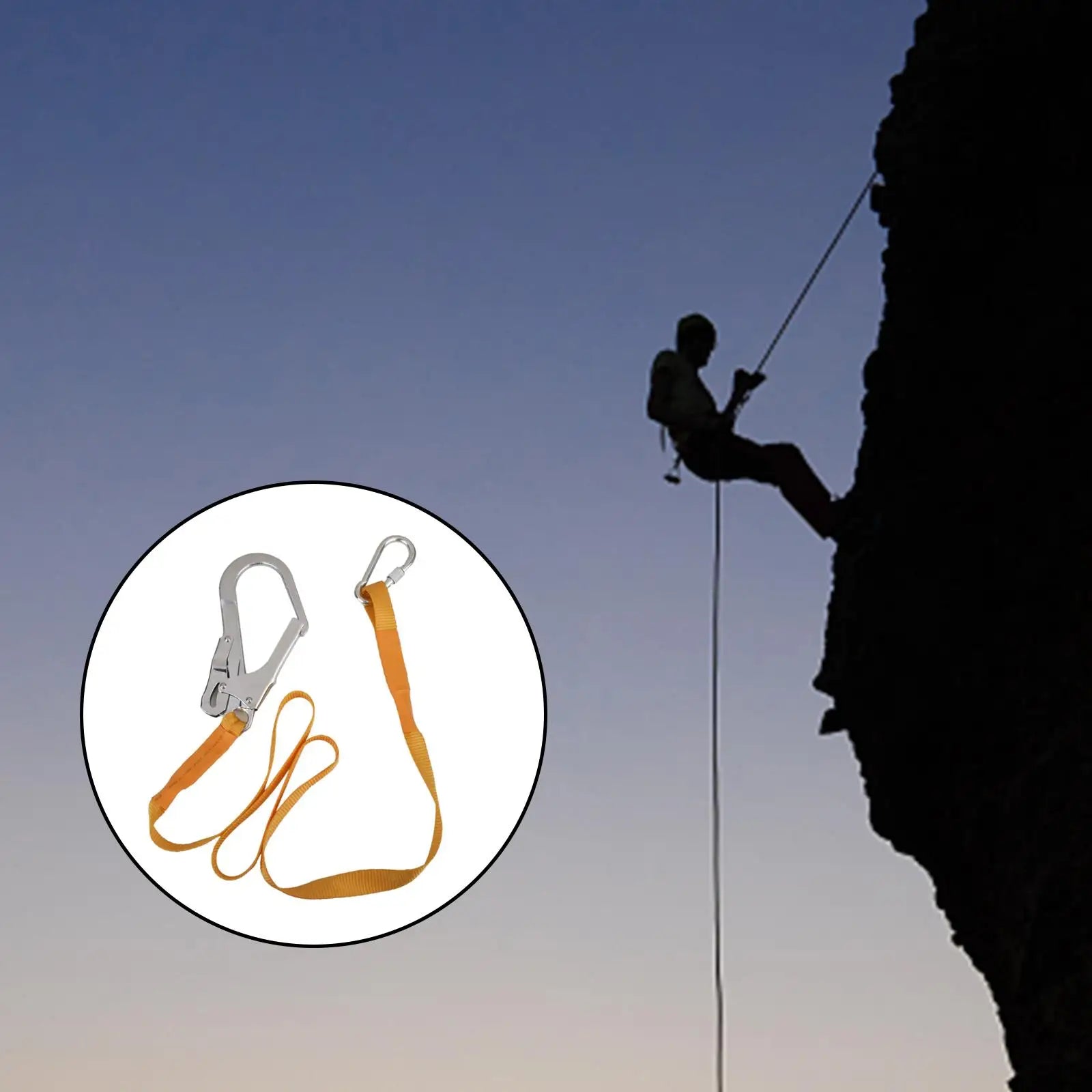 Magideal Outdoor Climbing Harness Belt Lanyard Carabiner Buckle Zpaxo Default Title