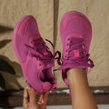 Spring Autumn Women's Solid Mesh Fabric Breathable Sneakers Women Zpaxo PURPLE 43