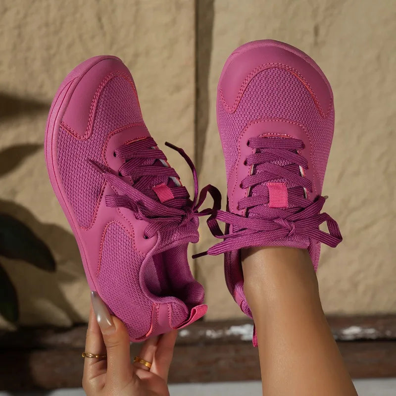 Spring Autumn Women's Solid Mesh Fabric Breathable Sneakers Women Zpaxo PURPLE 43