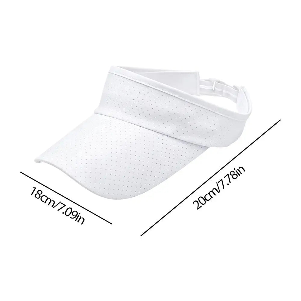 Sun Hats Men Women Cotton Adjustable Visor UV Protection Top Empty Solid Sport Tennis Golf Running Sunscreen Baseball Caps Zpaxo White