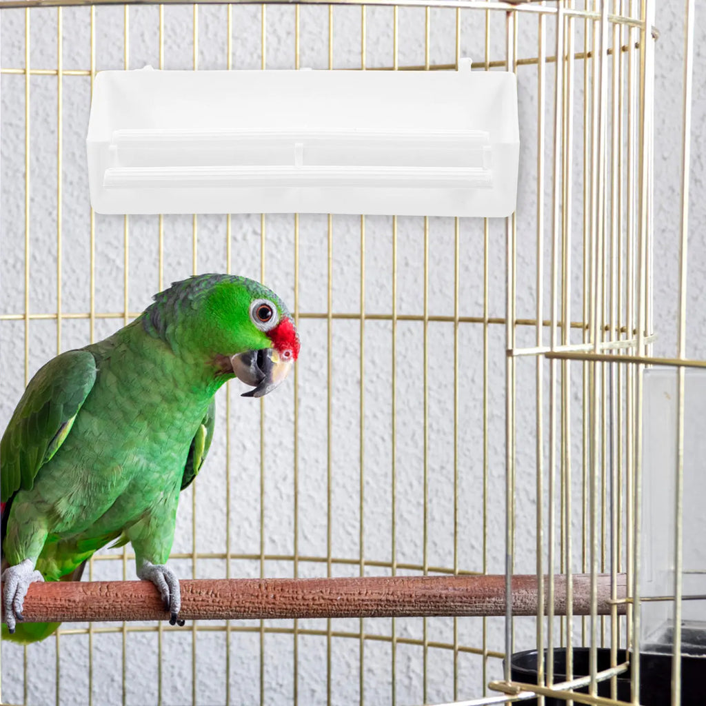 Bird Feeder Cage Plastic Practical Parakeet Food Holder Water