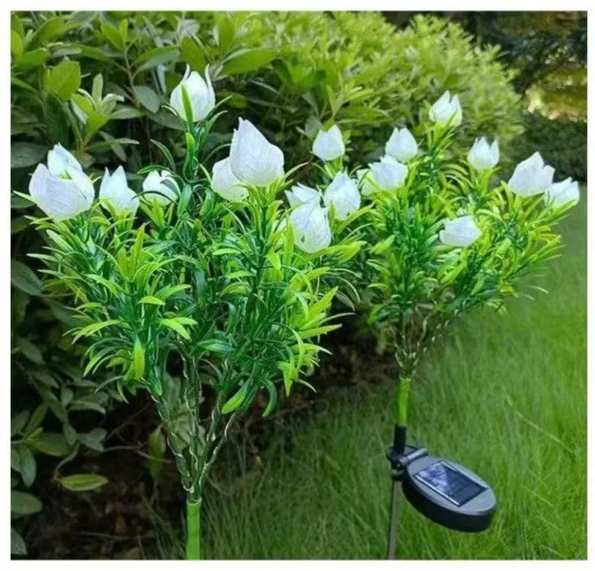 Solar Powered Gardenia Flower Lamp Decoration Waterproof Balcony Home Zpaxo