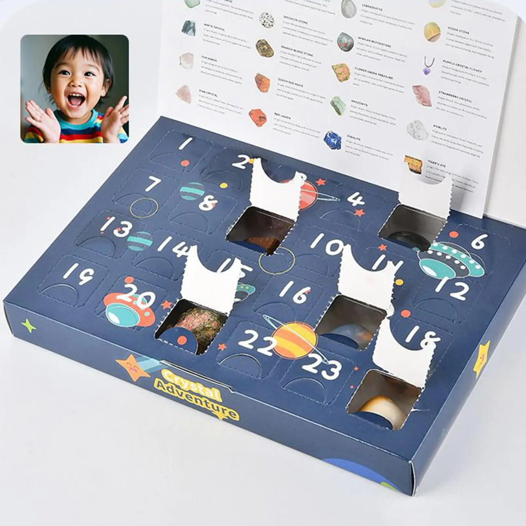 Crystal Advent Calendar 2025 Christmas Countdown 24 Days Natural
