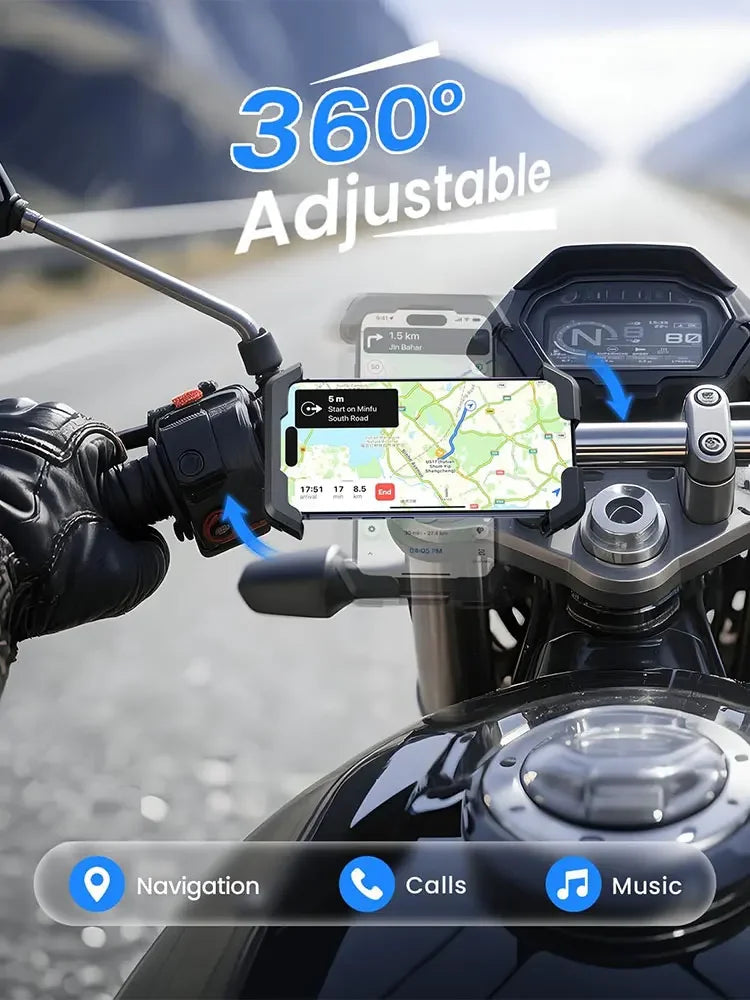 Outdoor 2026 Dual Anti-shake Motorcycle Mount Phone Holder Iphone