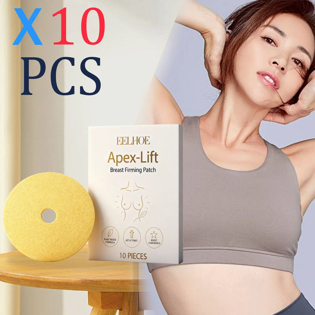10 PcsNatural Breast Support Patch Skin Tightening Nourishing Care Daily Use for Enhanced Shape Breathable Hypoallergenic Fabric Zpaxo