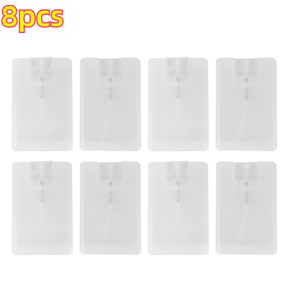 Slim 20ml Refillable Mist Spray Bottles – Credit Card Size 4/8 Pack