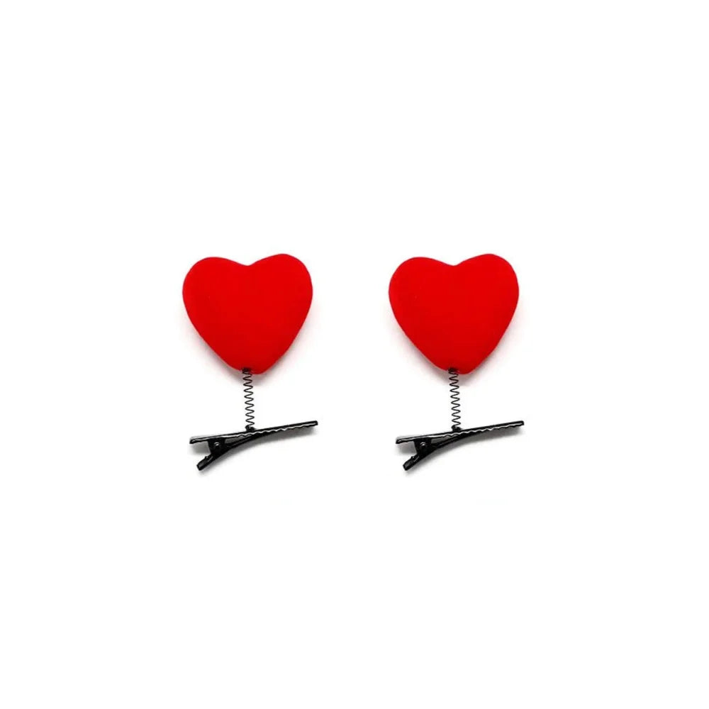 Heart Hair Clips – Dainty Metal Barrettes | Coquette Y2K Style