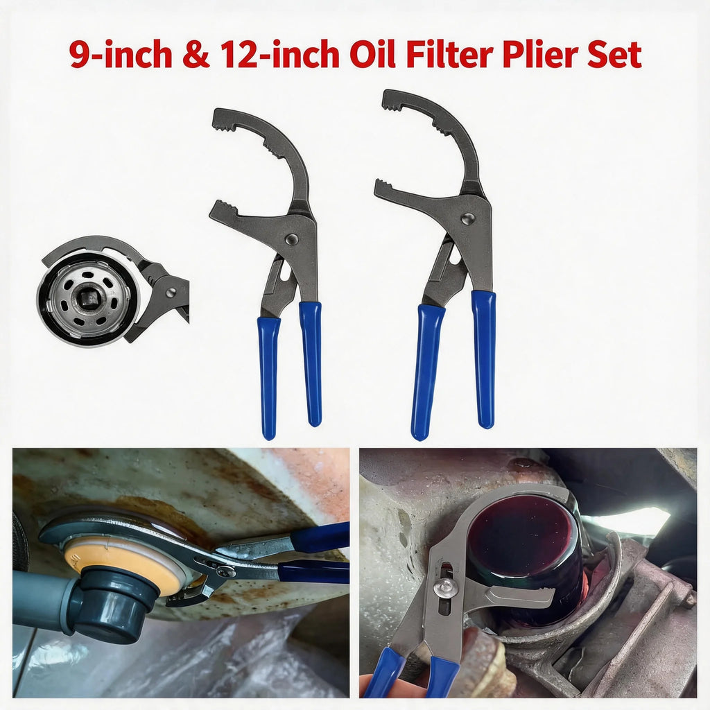 9" & 12" Adjustable Oil Filter Wrench Pliers – Cars & Trucks