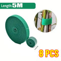 Self Adhesive Nylon Plant Ties Garden Twine Plant Bandage Hook Loop Vine Wrap Support Tape Garden Fastening Strips Cable Tie Zpaxo 8roll-5M