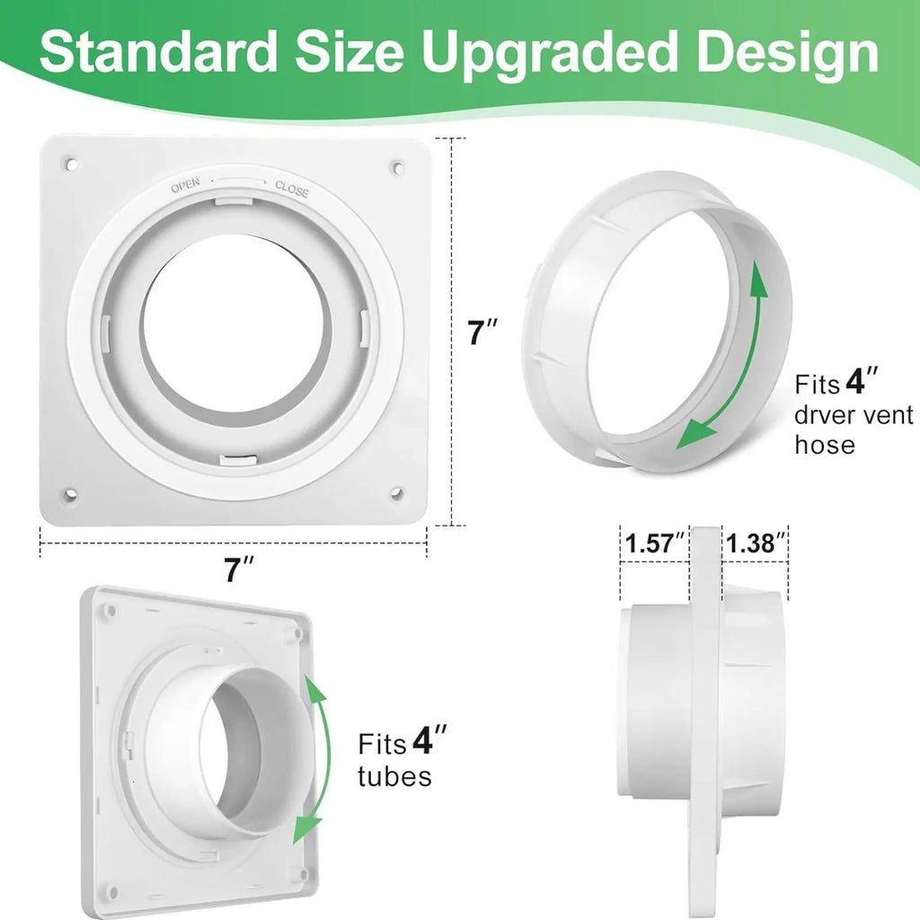 Dryer Vent Hose Air Conditioner Wall Mounted Connector Portable Ac Vent Wall Mount Connector with Hose for Home Kitchen Room Zpaxo