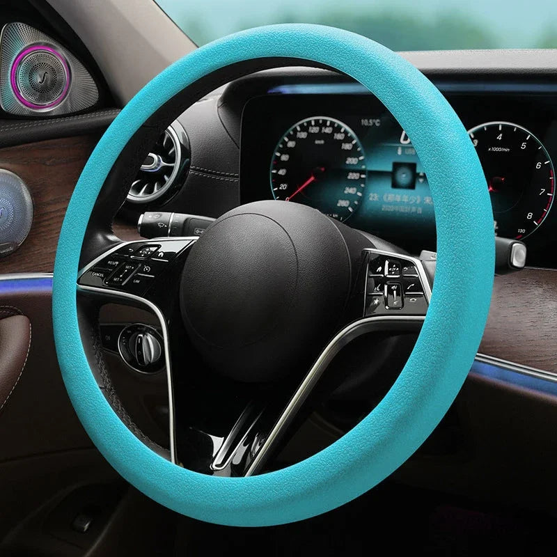 Soft Silicone Car Steering Wheel Cover – Anti-Slip & Odorless