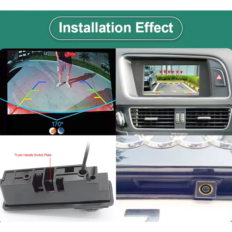 170 Degree AHD1080P CVBS Car Rear View Reverse Camera Audi A3 8P A6