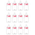 12Pcs Baby Bottle Baby Shower Favor Plastic Candy Bottle Mini Feeding Bottle for Birthday Baby Shower Gift Decor Zpaxo Pink