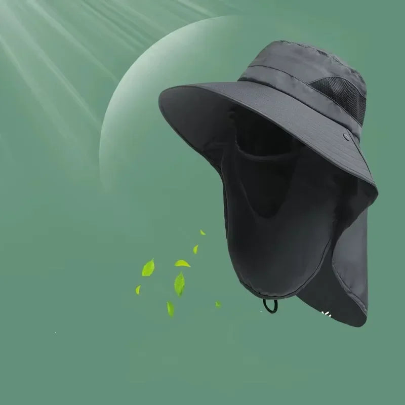 UV Sun Hat with Neck Flap – Fishing, Hiking & Camping Cap