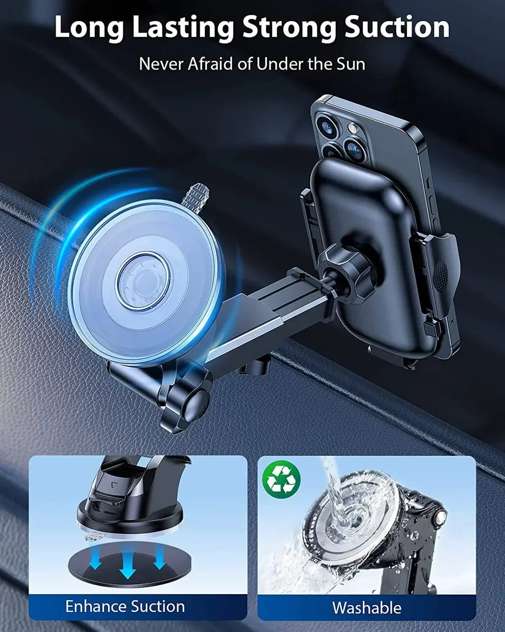 17mm Car Phone Holder Accessories Suction Cup Car Mobile Phone Stand Ball Head Base for Car Windshield Dashboard Phone Mount Zpaxo