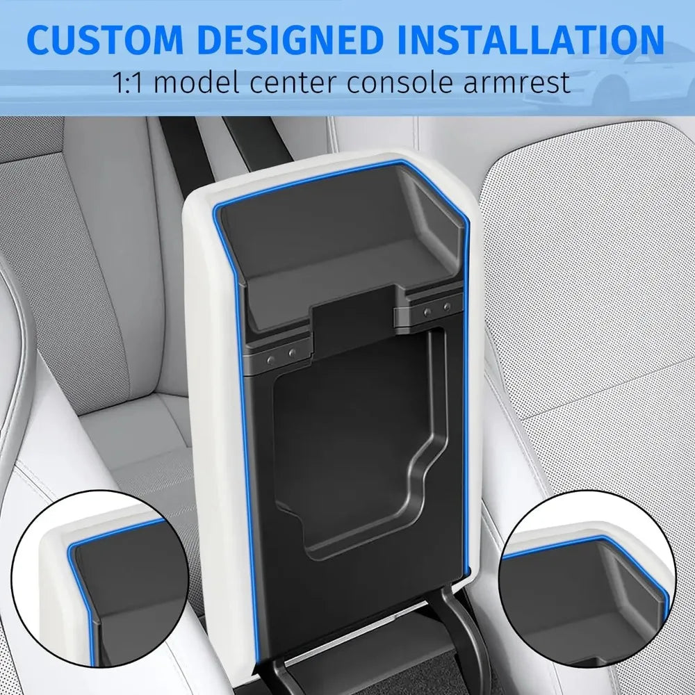 Tesla Model Y & Model 3 Armrest Console Cover – Waterproof TPE