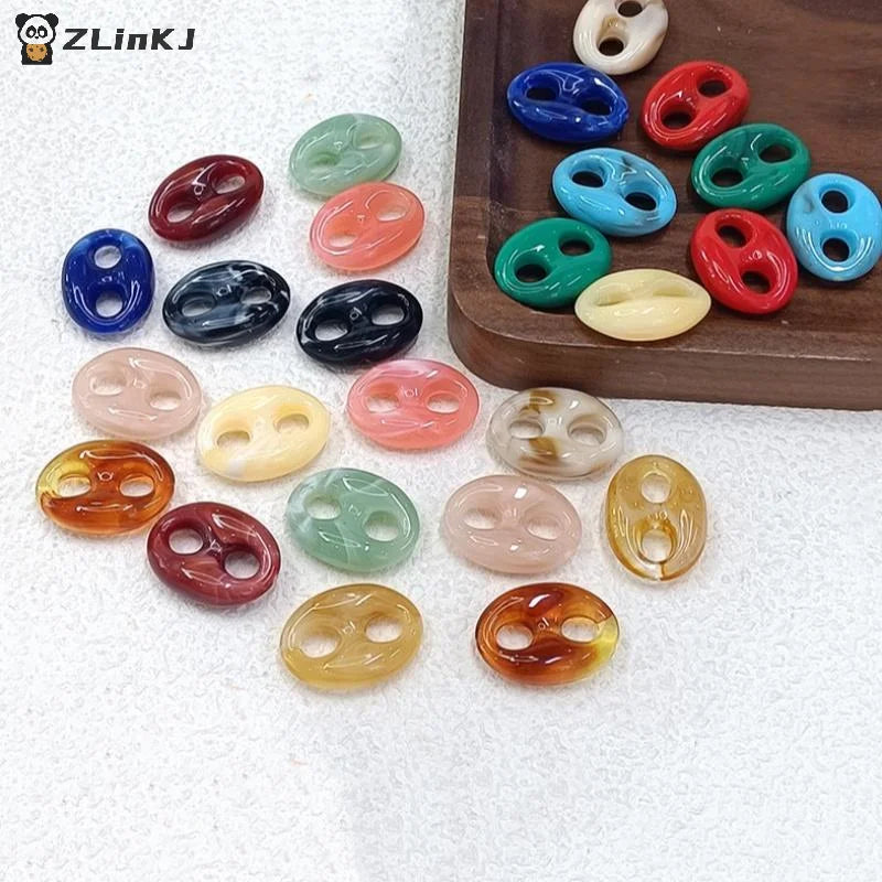 24x17mm Colorful Acrylic Geometric Beads DIY Necklace Bracelet Zpaxo