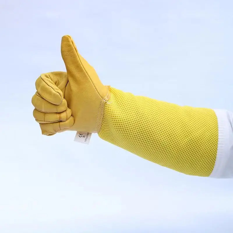 1 Pair Beekeeping Gloves Sting Sheepskin Long Beekeepers