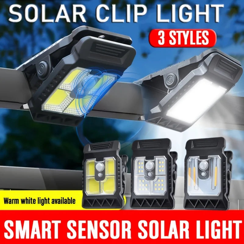 LED Solar Garden Lights Outdoor Clip Light Motion Sensor Camping Lamp Zpaxo