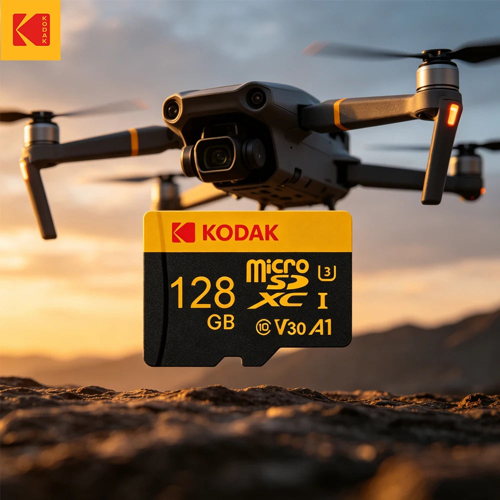 Kodak Micro SD Card 128GB 64GB 32GB Class 10 U3 V30 100MB S Speed 4K Zpaxo