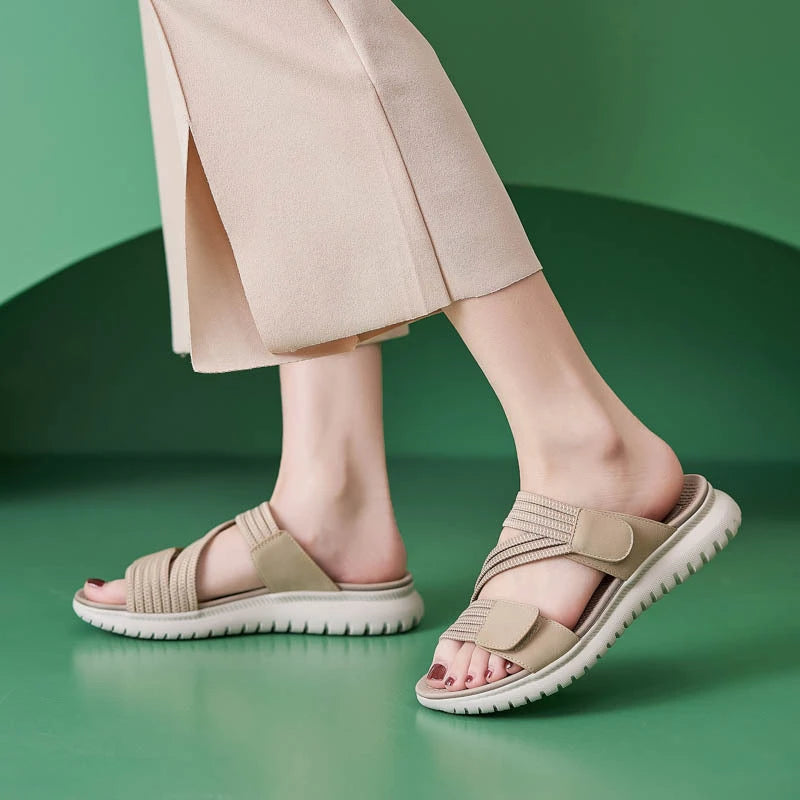 2025 Summer Sandals Women Light Sports Comfortable Rubber Large Zpaxo