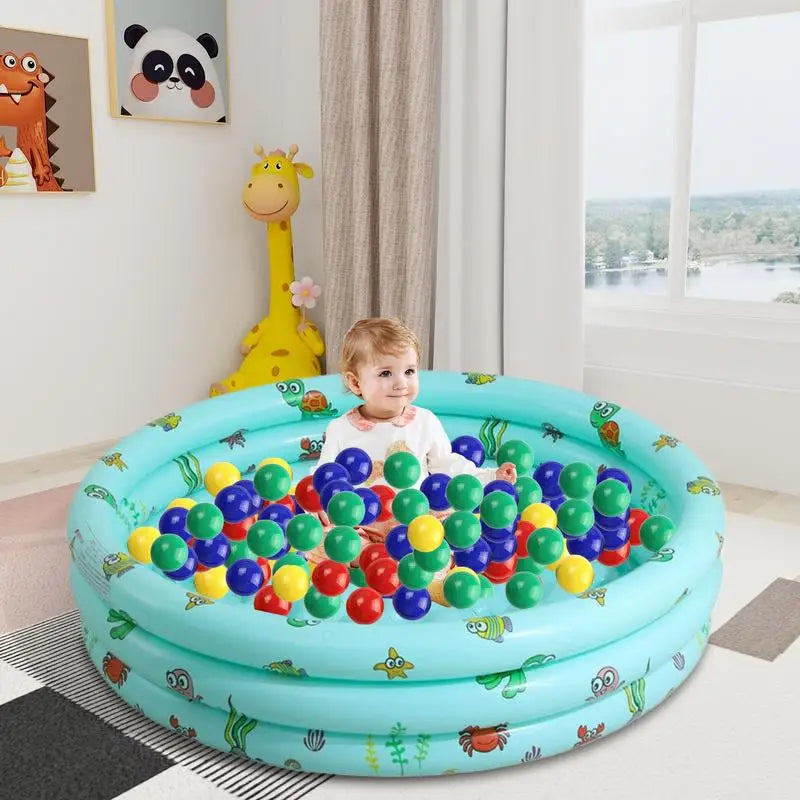 Kiddie Swimming Pool Family Fun Lounge Pool For Kids And Adults 3 Rings Foldable Blow Up Paddling Center For Gardens Backyards Zpaxo United States