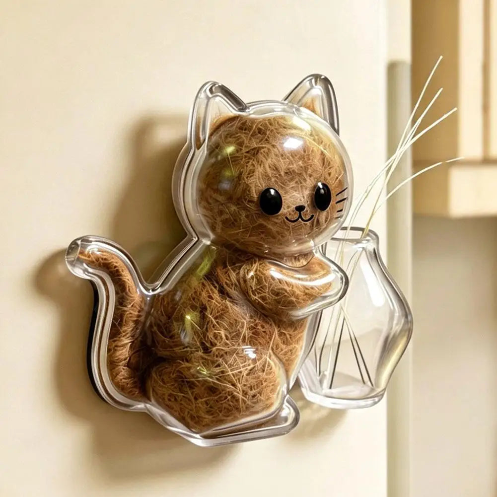 Cute Cat Fur Whiskers Transparent Hair Storage Box Refrigerator Magnets Pet Fur Keepsake Capsule DIY Souvenirs Cat Whiskers Zpaxo