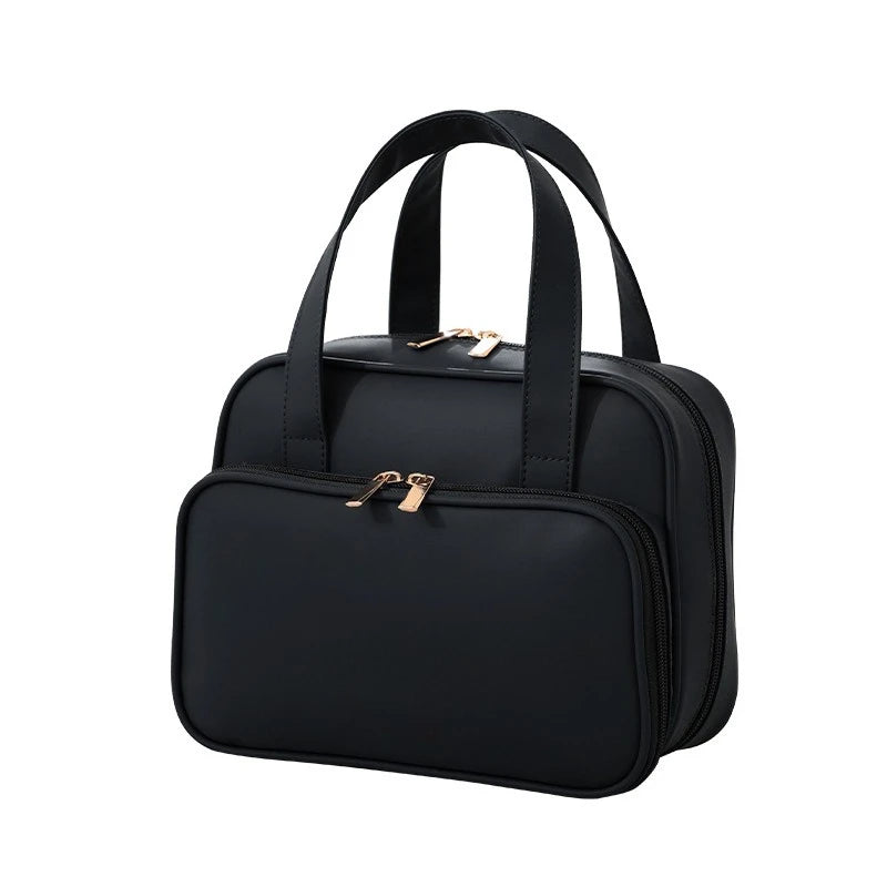 New Handheld Four Sided Toilet Bag, Travel Cosmetics Storage Bag, Waterproof Makeup Organizer Bag, Large Capacity Pouch Lady Box Zpaxo
