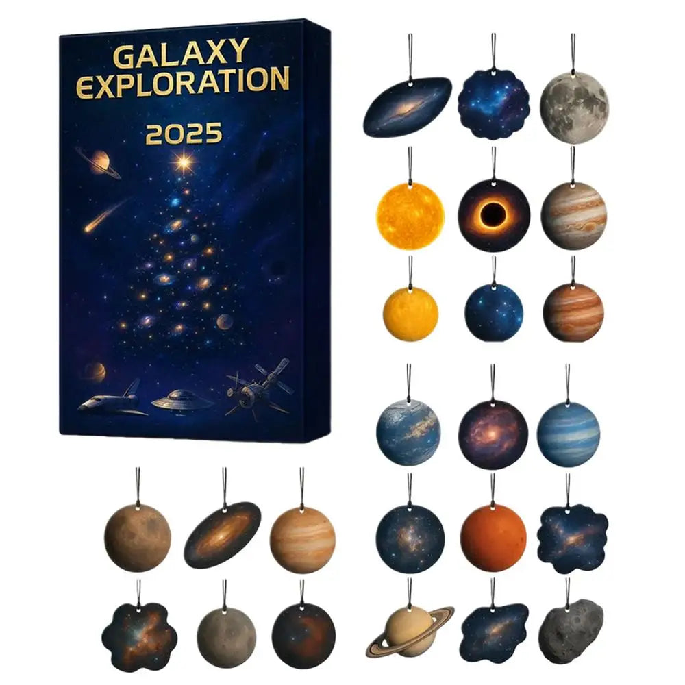 Space Advent Calendar 2025 24 Days Countdown Galaxy Planets Acrylic