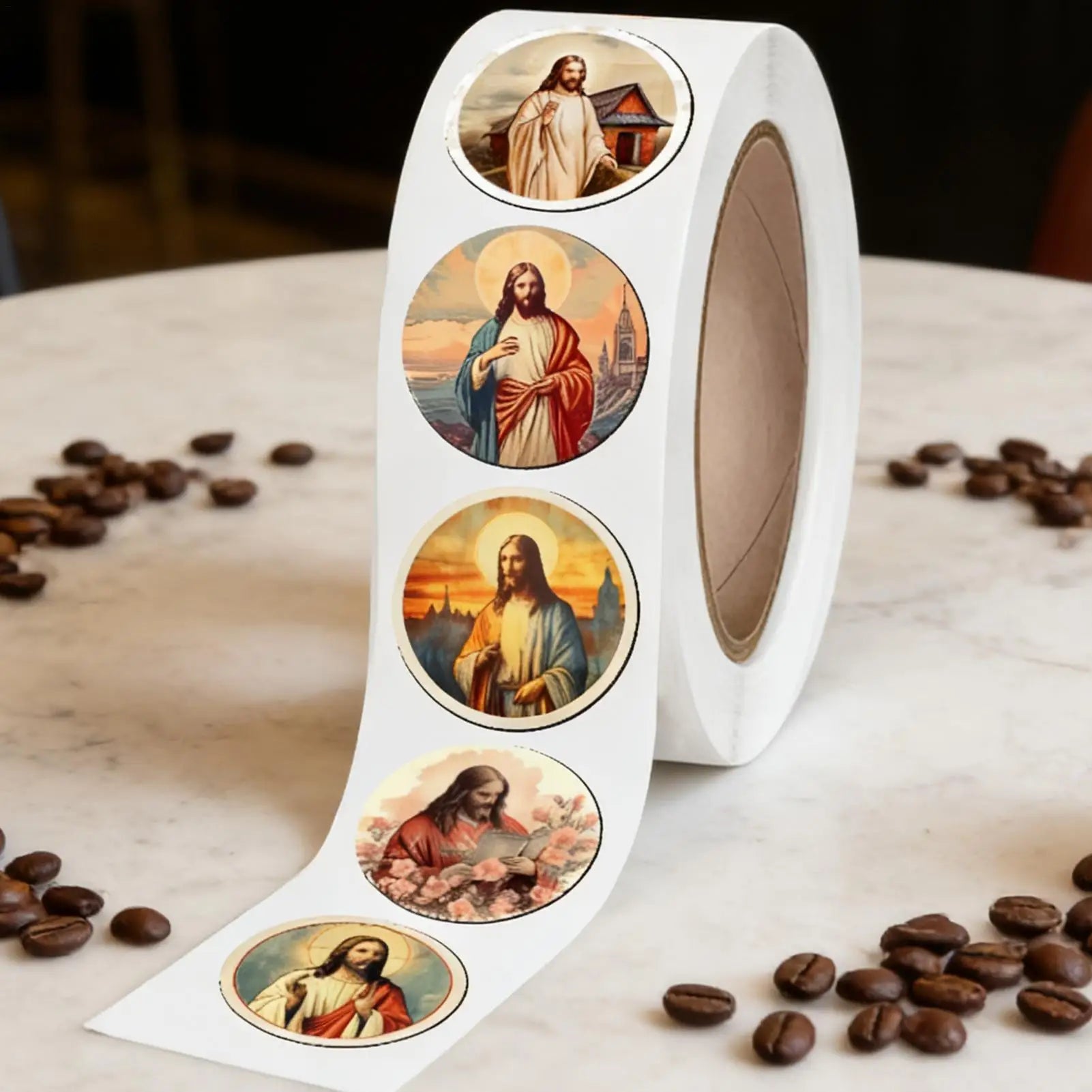 Christian Stickers Fade-resistant Party Favor Jesus Roll Sticker Wall