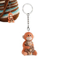 1/4PCS Adorable Monkey Rings Holder Upgrades for Backpacks & Vehicles Easy to Clean Plastic Surfaces Fun Gift Concept Zpaxo A