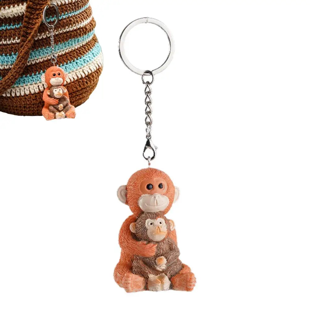 1/4PCS Adorable Monkey Rings Holder Upgrades for Backpacks & Vehicles Easy to Clean Plastic Surfaces Fun Gift Concept Zpaxo A