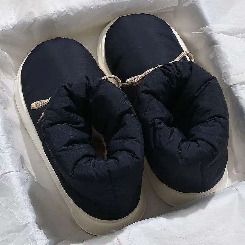 Winter Men Slippers Short Plush Women Cotton Boots Waterproof Outdoor